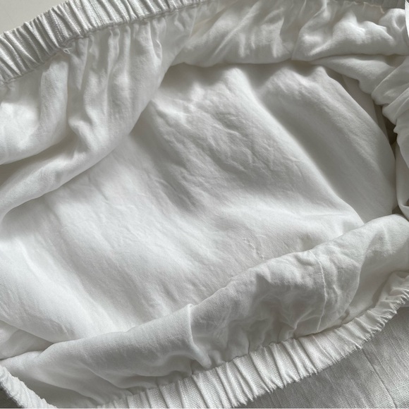 Lulus Linen Blend Top White Size XL Cropped - Picture 9 of 13